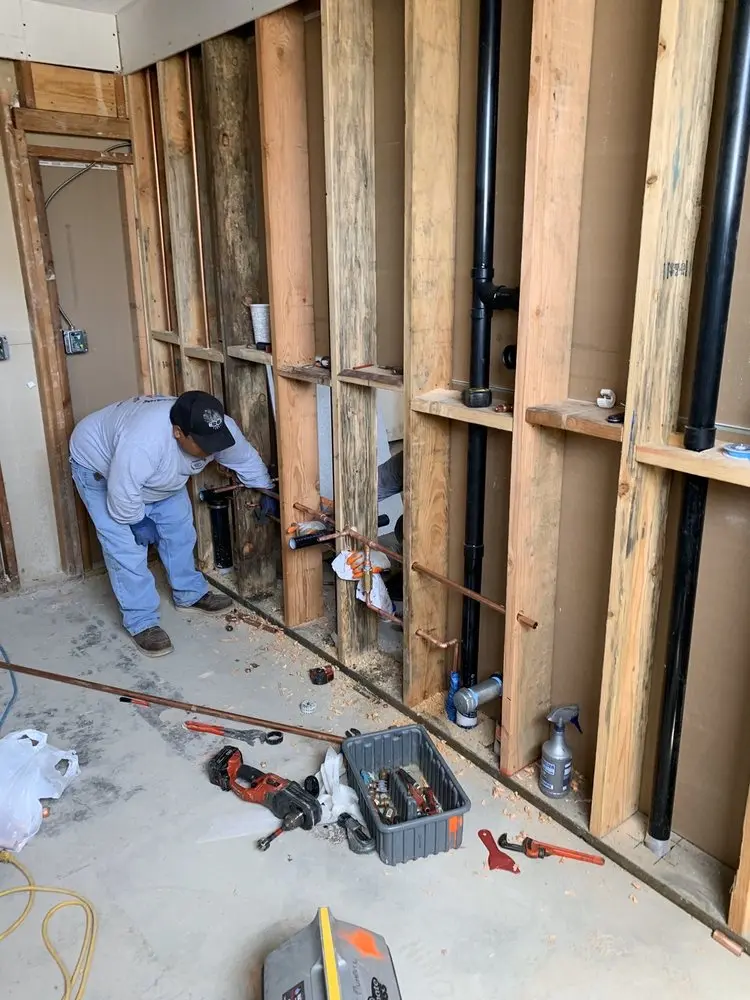 Commercial rough-in plumbing for Water Heater Replacement in Kings Point Condominiums